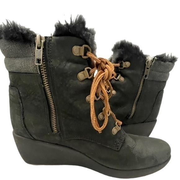 Sperry Luca Peak Waterproof Black Wedge Boots Size 9 - Picture 7 of 11